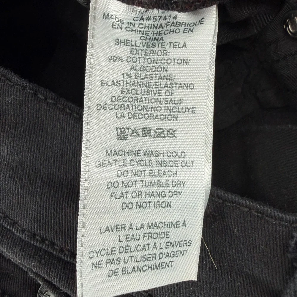 True Religion Rocco Relaxed Skinny Jeans Mens 32 Black Horseshoe Flap Pocket